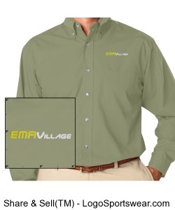 EMR Village - Dress Shirt - Sage Green Design Zoom